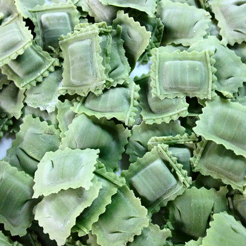 Tipici agnolotti piemontesi agli spinaci